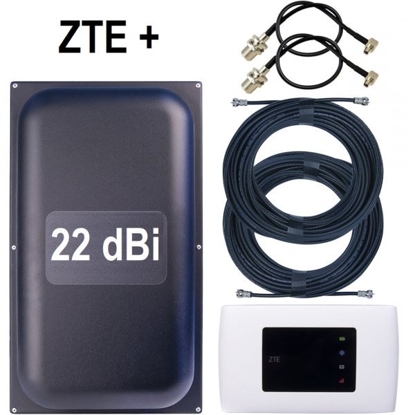 Комплект СУПЕРЦІНА Роутер 4G-WiFi ZTE MF920U + Панельна Антена Maxi 22 dBi