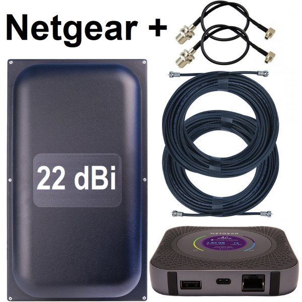 Комплект 4G LTE Wi-Fi GIGABYTE Netgear Nighthawk M1 + Панельна Антена Maxi 22 dBi