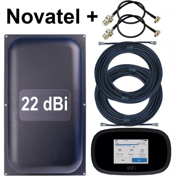 4G LTE Wi-Fi Комплект Novatel MiFi 8000L + Панельна Антена Maxi 22 dBi